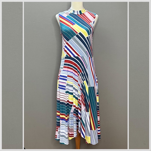 Anthropologie MAEVE geometric soft mock neck knit dress, M. - Picture 5 of 13